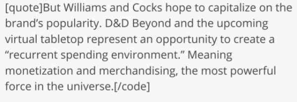 BBCode tag mismatch in text: the paragraph opens with a "quote" tag, but closes with a "code" end tag.