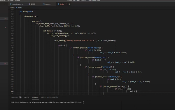 a screenshot of C code where every single new line has been tabbed over, causing a huge waterfall of code